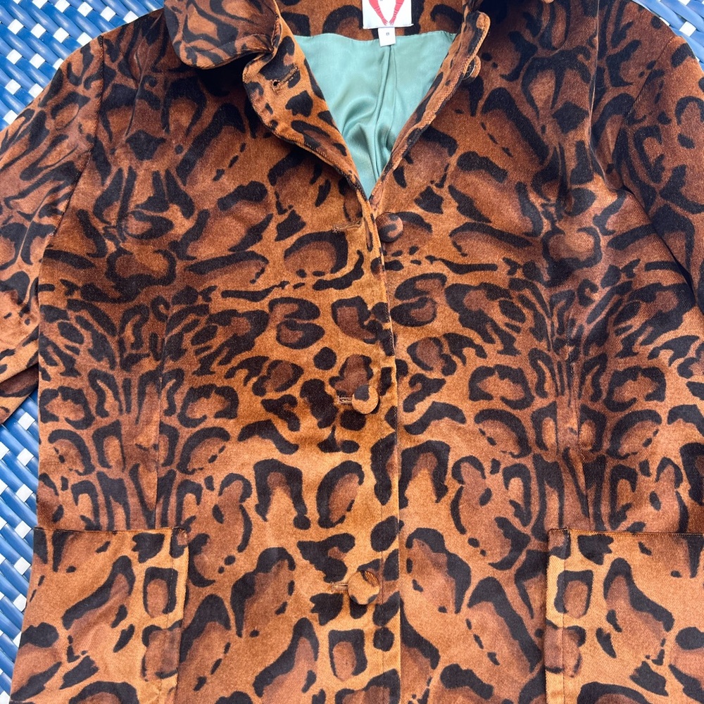 Shrimps Velvet Leopard Jacket UK size 8